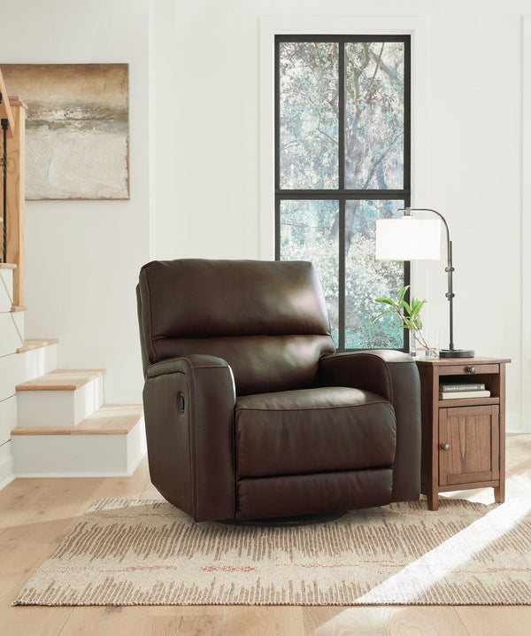 Emberla Swivel Glider Recliner U4480561 Coffee Contemporary Motion Recliners - Free Standing By AFI - sofafair.com