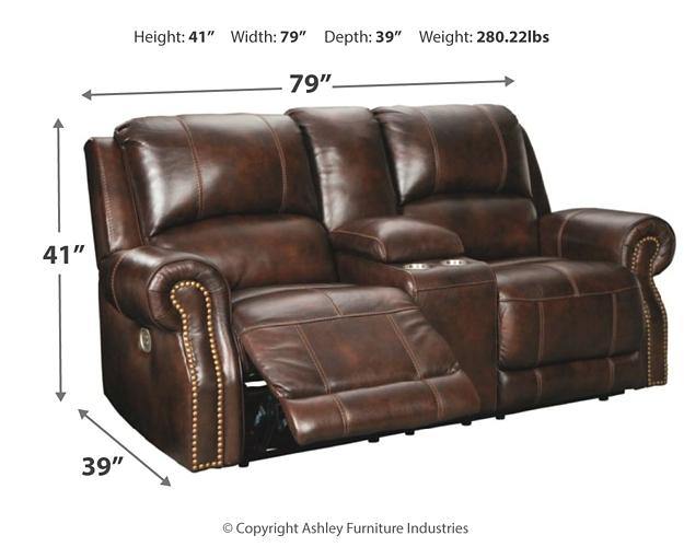 Buncrana Power Reclining Loveseat with Console U8460418 Chocolate Contemporary Motion Upholstery By AFI - sofafair.com