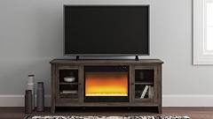 Arlenbry 60 TV Stand with Electric Fireplace W275W2 Gray Contemporary Console TV Stands By AFI - sofafair.com