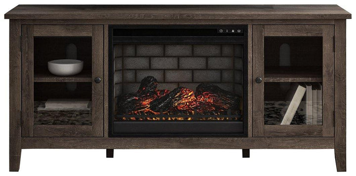 Arlenbry 60 TV Stand with Electric Fireplace W275W3 Gray Contemporary Console TV Stands By AFI - sofafair.com