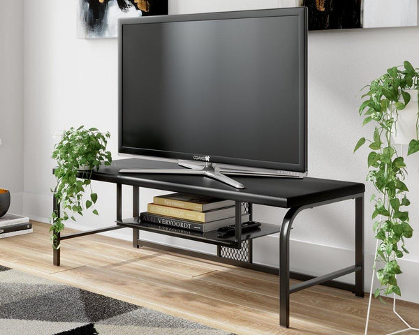Lynxtyn 48 TV Stand W400-110 Black Contemporary Console TV Stands By AFI - sofafair.com