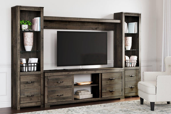 Trinell 4Piece Entertainment Center W446W13 Brown Casual Walls By AFI - sofafair.com