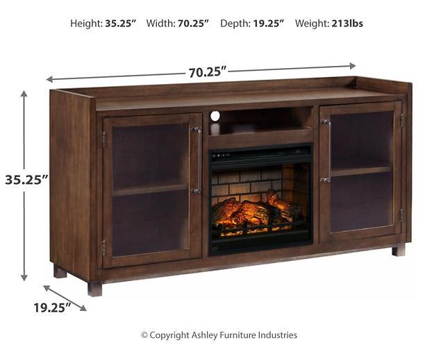 Starmore 70 TV Stand with Electric Fireplace W633W5 Brown Contemporary Console TV Stands By AFI - sofafair.com