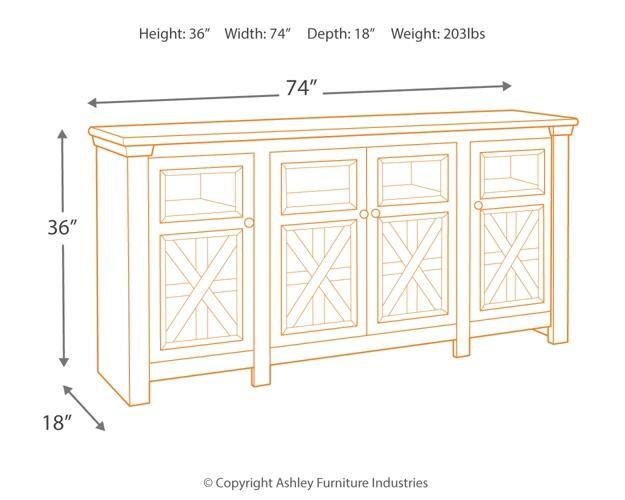 Bolanburg 74 TV Stand W647-60 Two-tone Casual Console TV Stands By AFI - sofafair.com
