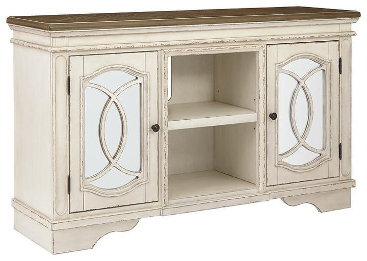 Realyn 62 TV Stand W743-48 Chipped White Casual Console TV Stands By AFI - sofafair.com