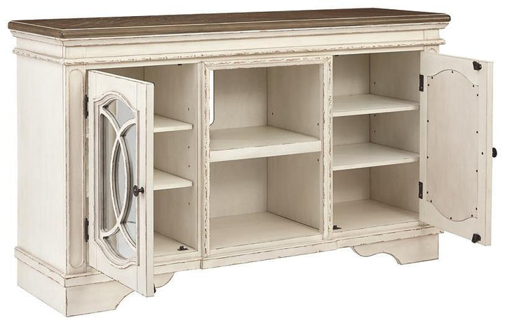 Realyn 62 TV Stand W743-48 Chipped White Casual Console TV Stands By AFI - sofafair.com