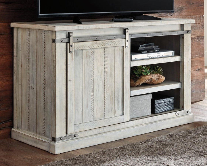 Carynhurst 50 TV Stand W755-28 Whitewash Casual Console TV Stands By AFI - sofafair.com