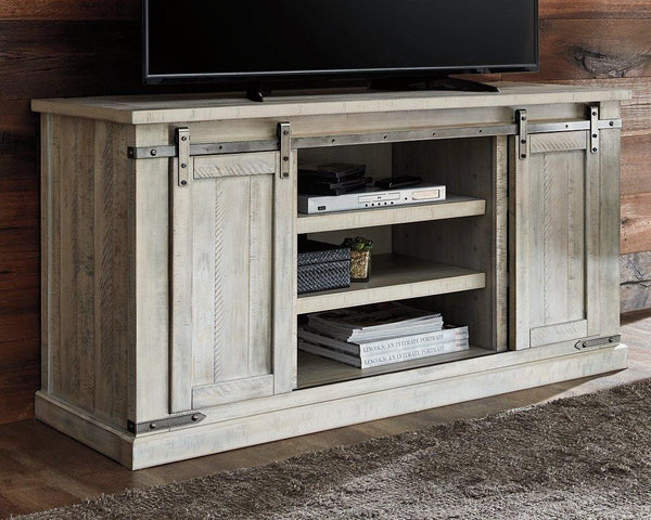 Carynhurst 60 TV Stand W755-48 Whitewash Casual Console TV Stands By AFI - sofafair.com