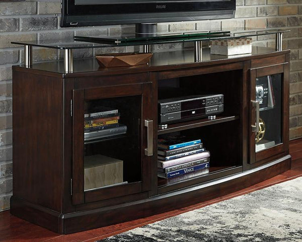 Chanceen 60 TV Stand W757-48 Dark Brown Contemporary Console TV Stands By AFI - sofafair.com
