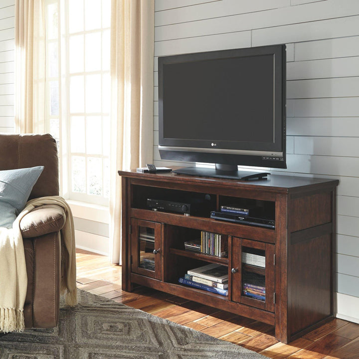 Harpan 50 TV Stand W797-28 Reddish Brown Traditional Console TV Stands By AFI - sofafair.com