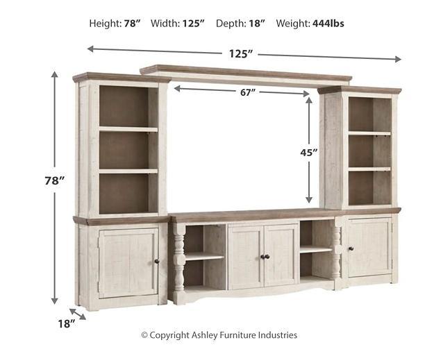 Havalance 4Piece Entertainment Center W814W1 Two-tone Casual Walls By AFI - sofafair.com