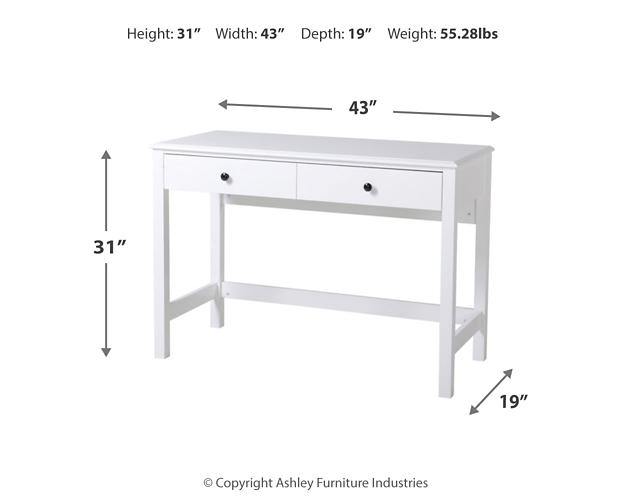 Othello Home Office Desk Z1611054 White Casual Desks By AFI - sofafair.com