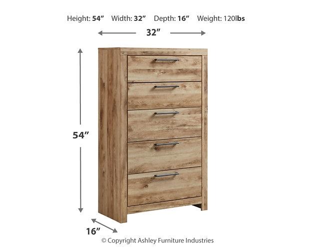 Hyanna Chest of Drawers B1050-46 Brown/Beige Contemporary Master Bed Cases By Ashley - sofafair.com