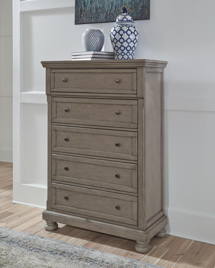 Lettner Chest of Drawers B733-46 Black/Gray Casual Master Bed Cases By Ashley - sofafair.com