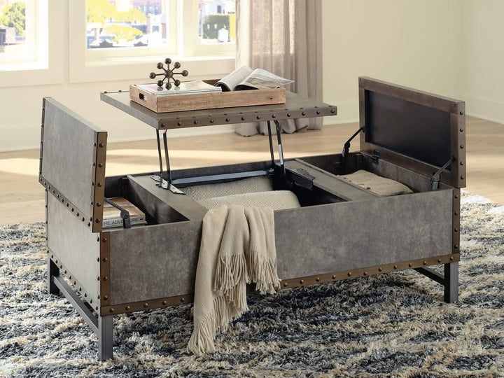 Derrylin Lift-Top Coffee Table T973-9 Black/Gray Casual Cocktail Table Lift By Ashley - sofafair.com