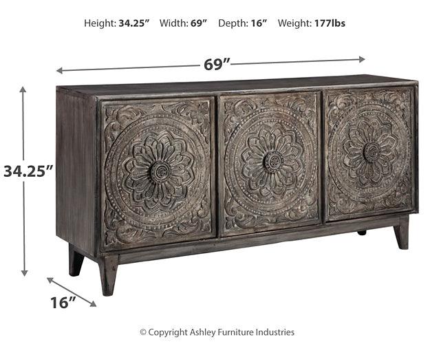 A4000028 Black/Gray Contemporary Fair Ridge Accent Cabinet By Ashley - sofafair.com