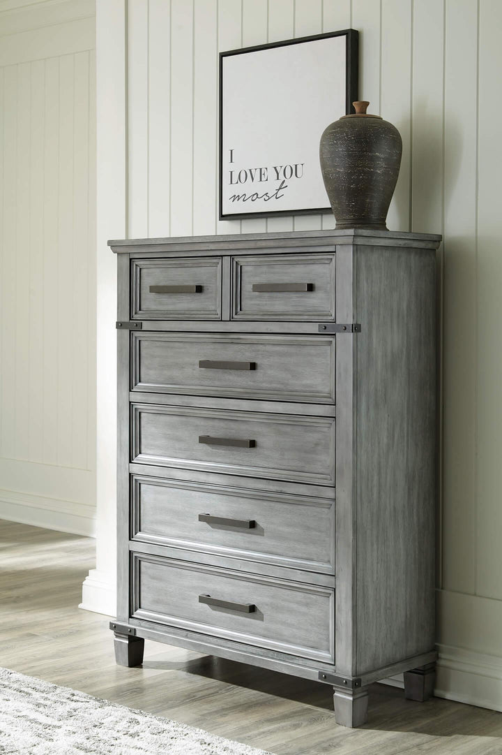 Russelyn Chest of Drawers B772-46 Black/Gray Casual Master Bed Cases By AFI - sofafair.com