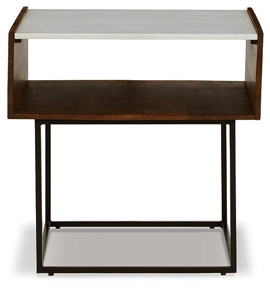 T169-3 Black/Gray Contemporary Rusitori End Table By Ashley - sofafair.com
