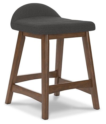 Lyncott Counter Height Bar Stool D615-224 Black/Gray Contemporary Barstool By Ashley - sofafair.com