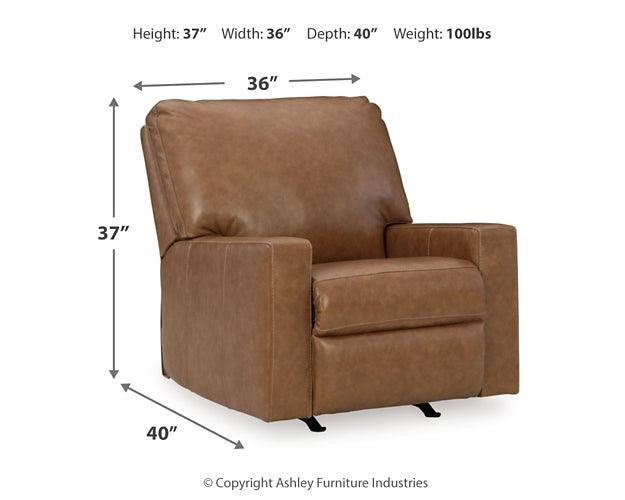Bolsena Recliner 5560325 Brown/Beige Contemporary Stationary Upholstery By Ashley - sofafair.com