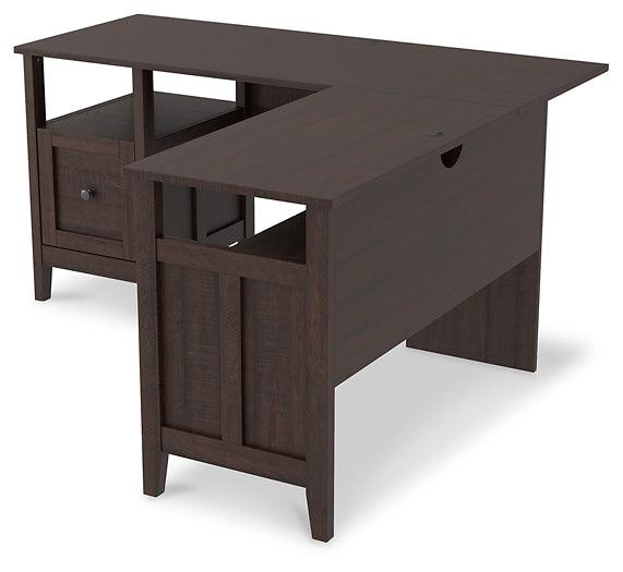 Camiburg 2-Piece Home Office Desk H283H1 Brown/Beige Casual Desks By Ashley - sofafair.com