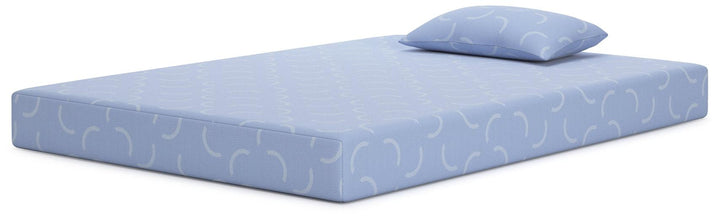 iKidz Ocean Twin Mattress and Pillow M43011 Blue Traditional Memory Foam Mattress By Ashley - sofafair.com