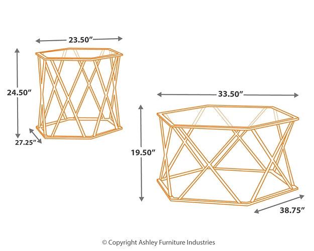 Madanere Table (Set of 3) T015-13 Metallic Contemporary 3 Pack By Ashley - sofafair.com