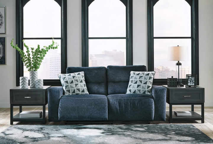 Paulestein Power Reclining Sofa 1550447 Blue Contemporary Motion Upholstery By AFI - sofafair.com