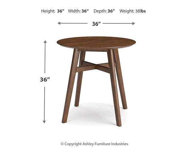Lyncott Counter Height Dining Table D615-13 Brown/Beige Contemporary Counter Height Table By Ashley - sofafair.com