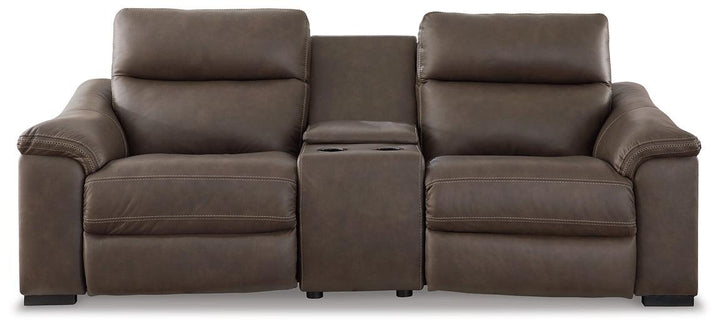 Salvatore 3-Piece Power Reclining Loveseat with Console U26301S2 Brown/Beige Contemporary Motion Sectionals By AFI - sofafair.com