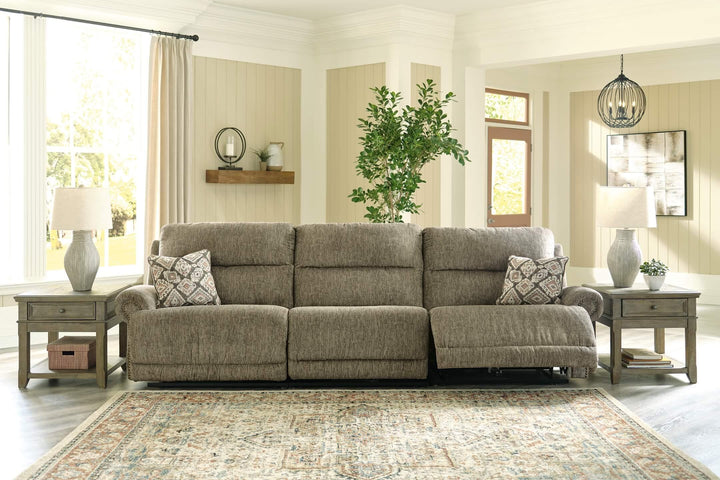 Lubec 3-Piece Reclining Sofa 85407S5 Brown/Beige Contemporary Motion Sectionals By Ashley - sofafair.com