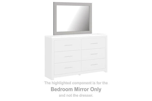 B1192-36 Black/Gray Casual Cottonburg Bedroom Mirror By AFI - sofafair.com