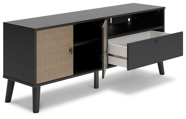 EW1198-268 Black/Gray Contemporary Charlang 59" TV Stand By Ashley - sofafair.com