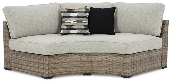 P458P4 Brown/Beige Contemporary Calworth 9-Piece Outdoor Sectional By AFI - sofafair.com