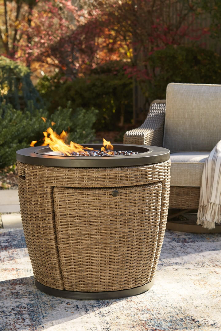 P042-776 Brown/Beige Casual Malayah Fire Pit By Ashley - sofafair.com