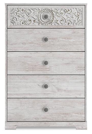 Paxberry Chest of Drawers EB1811-245 White Casual Master Bed Cases By AFI - sofafair.com