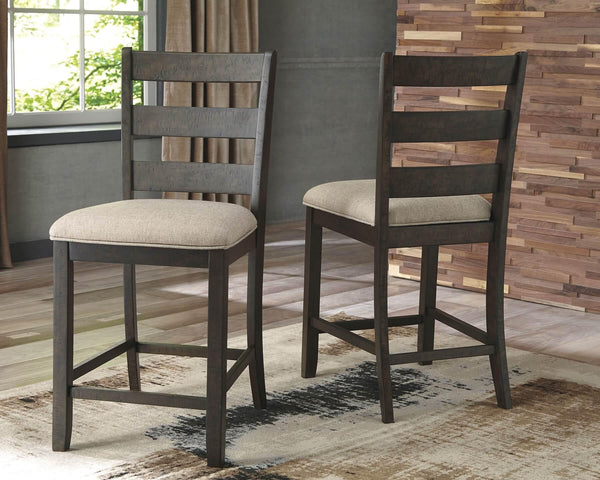 Rokane Counter Height Bar Stool (Set of 2) D397-124X2 Brown/Beige Casual Barstool By Ashley - sofafair.com