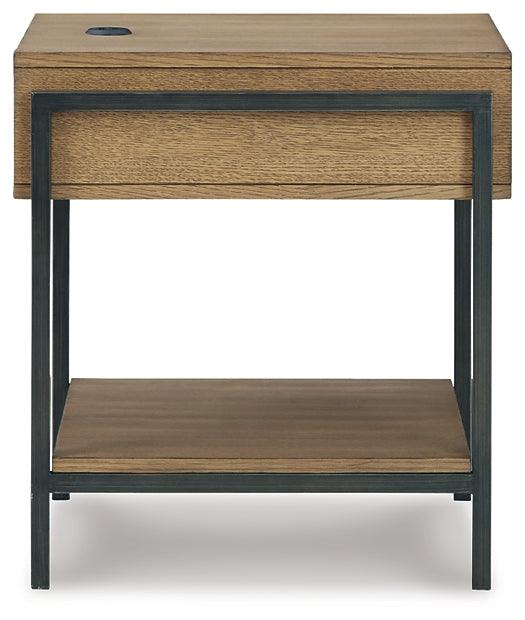 Fridley End Table T964-3 Brown/Beige Contemporary Motion Occasionals By Ashley - sofafair.com