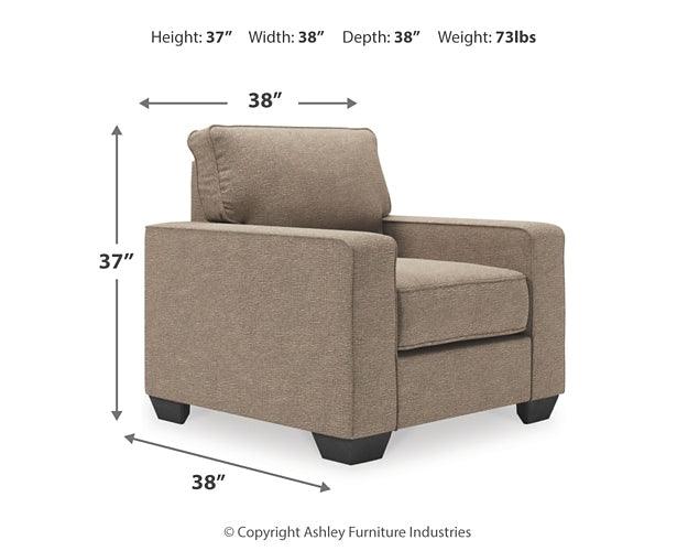 Greaves Chair 5510520 Brown/Beige Contemporary Stationary Upholstery By Ashley - sofafair.com
