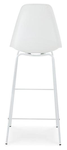 Forestead Bar Height Bar Stool (Set of 2) D130-230X2 White Contemporary Barstool By Ashley - sofafair.com