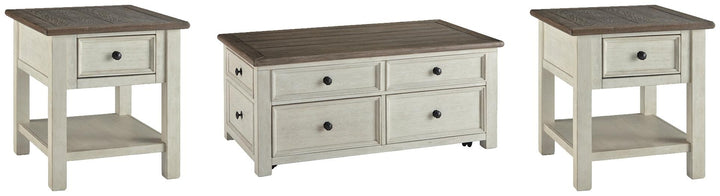 Bolanburg Coffee Table and 2 End Tables T637T3 White Casual Occasional Table Package By Ashley - sofafair.com