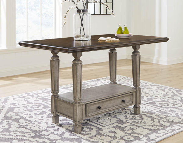 Lodenbay Counter Height Dining Table D751-13 Black/Gray Casual Counter Height Table By Ashley - sofafair.com