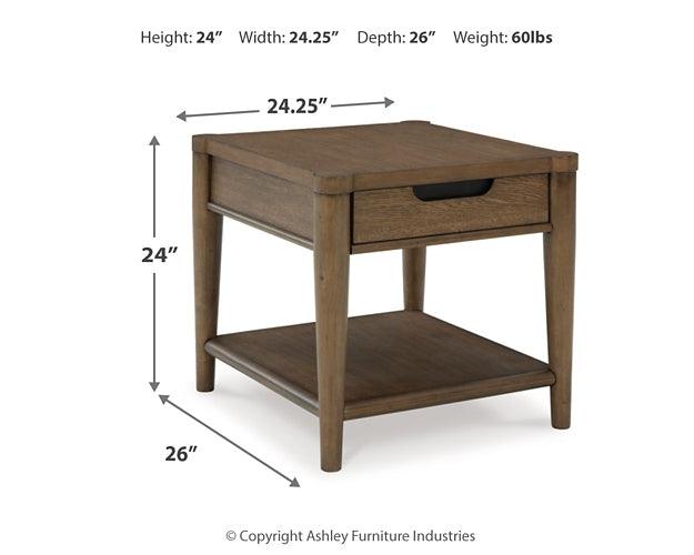 T769-3 Brown/Beige Contemporary Roanhowe End Table By Ashley - sofafair.com