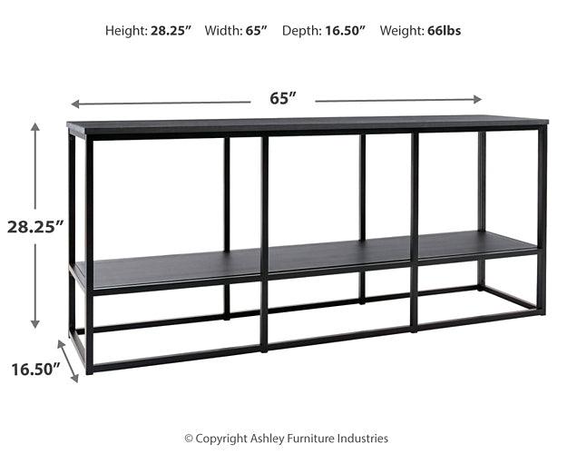W215-10 Black/Gray Contemporary Yarlow 65" TV Stand By Ashley - sofafair.com