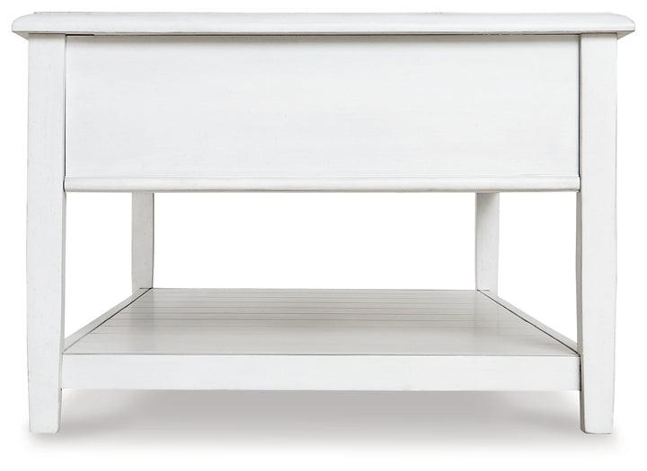 Kanwyn Coffee Table T937-1 White Contemporary Cocktail Table By Ashley - sofafair.com