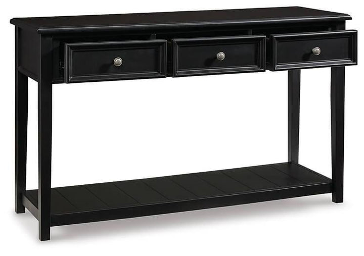 T959-4 Black/Gray Casual Beckincreek Sofa Table By AFI - sofafair.com