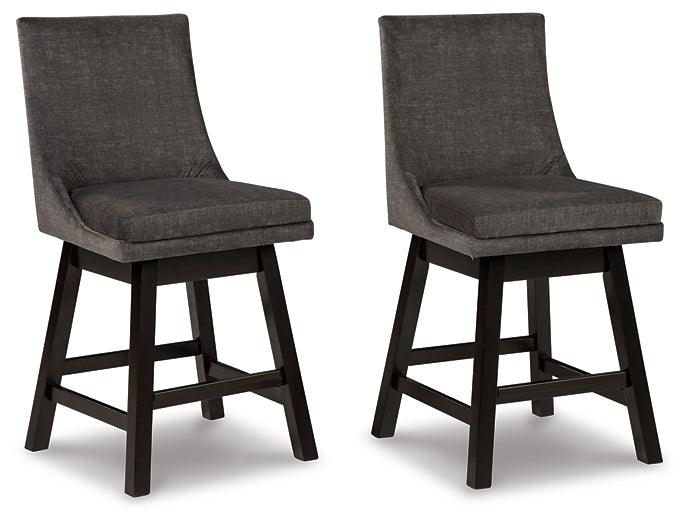 Tallenger Counter Height Bar Stool (Set of 2) D380-624X2 Black/Gray Casual Barstool By Ashley - sofafair.com
