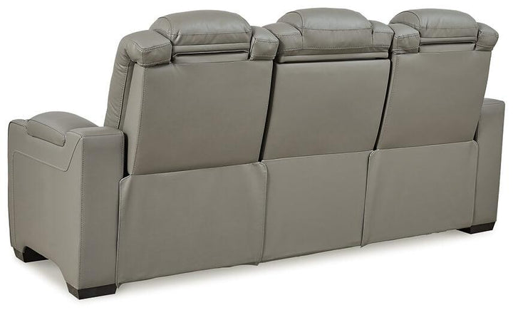 Backtrack Power Reclining Sofa U2800515 Black/Gray Contemporary Motion Upholstery By AFI - sofafair.com