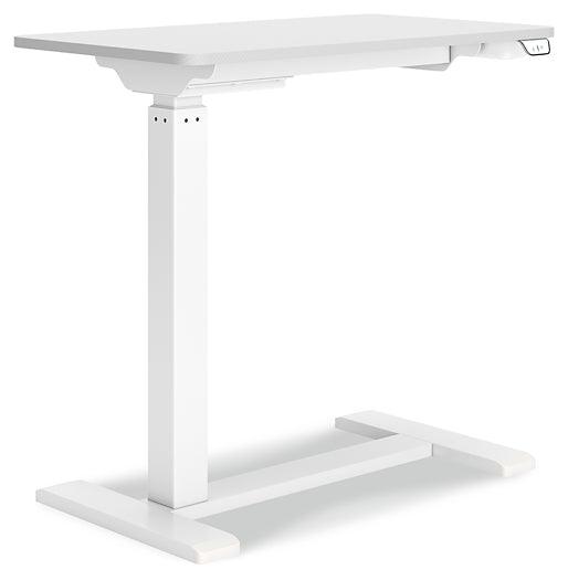 Lynxtyn Adjustable Height Home Office Side Desk H400-212 White Contemporary Desks By Ashley - sofafair.com