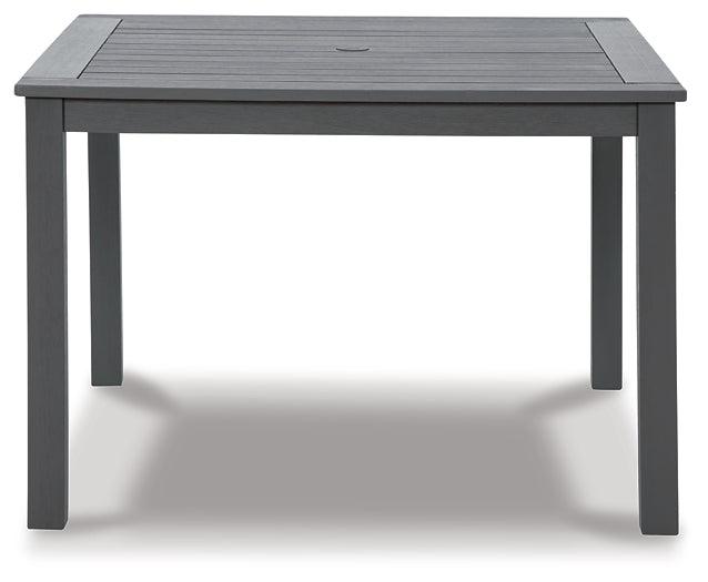 P358-615 Black/Gray Casual Eden Town Outdoor Dining Table By Ashley - sofafair.com